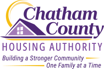 Chatham County Housing Authority combined logo and slogan graphic that links to the Home page.